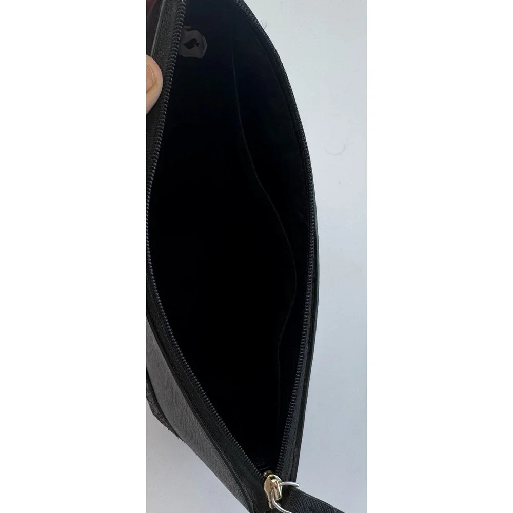 Kate Spade New York Greta Court Little Shiloh Black Sparkly Glitter Cosmetic Bag